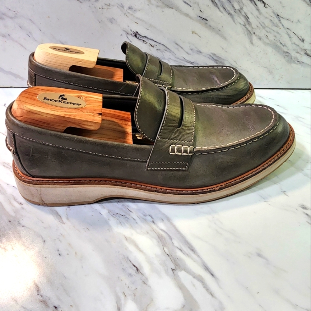 Cole Haan Shoes Mens 10 Brown Grand 360 Loafers Penny Leather Casual Comfort